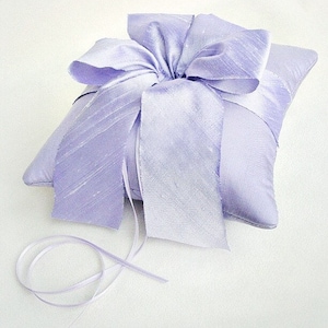 Alena Lavender Dupioni Silk Lavender Ring Bearer Pillow