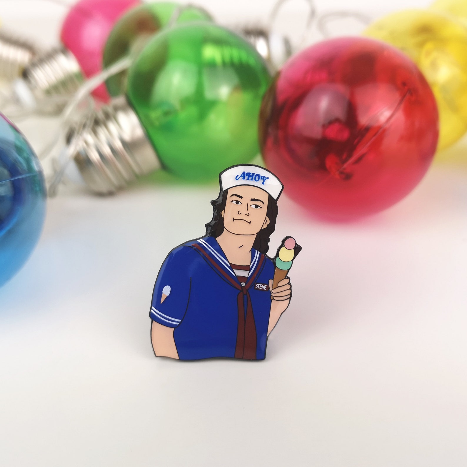 Stranger Things Enamel Pins Eleven Hopper Alexei Steve Etsy