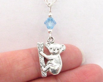 Boucles doreilles Koala australien grises en acrylique par Pashal