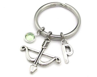 Archery Target Silver Tone Chunky Circular Keyring archer bowman toxophilite BN 