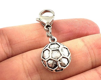 Soccer Zipper Pull, Soccer Pull, Soccer Bag Charm, Soccer Accessories, Soccer Gift, Soccer Purse Pull, Soccer on Lobster Claw, Sports Pull