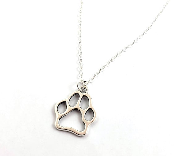 etsy paw print necklace