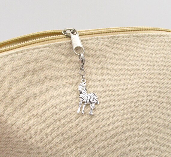Zebra Zipper Pull Zebra Pull Zebra Bag Charm Zebra Accessories Zebra Gift Zebra Purse Pull Zebra With Lobster Claw Zebra Zipper Charm Etsy
