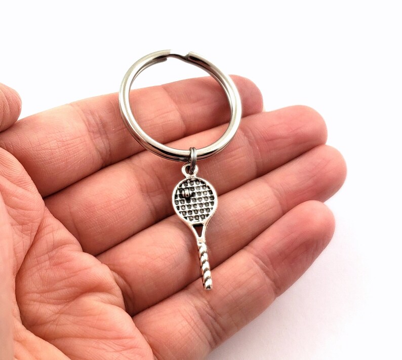 Lovely Key Accessory Perfect Gifts Keyring Mini Tennis Racket Pendant Keychain