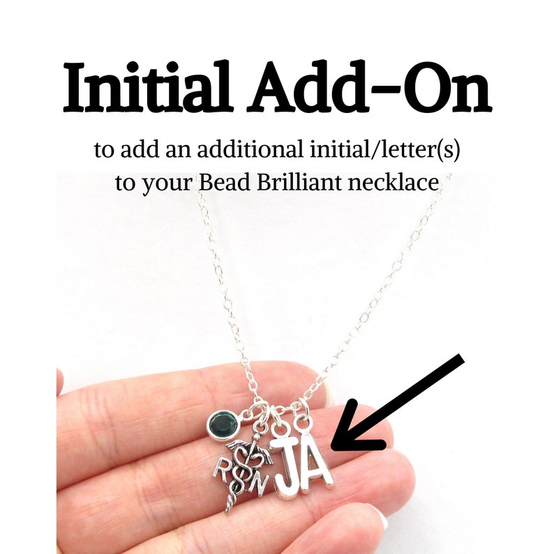 Add an Initial Charm for necklaces only image 2