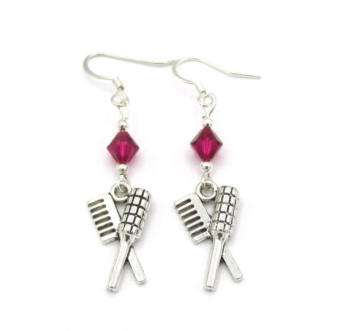 Hairstylist Earrings Choose a Birthstone Hairstylist Etsy