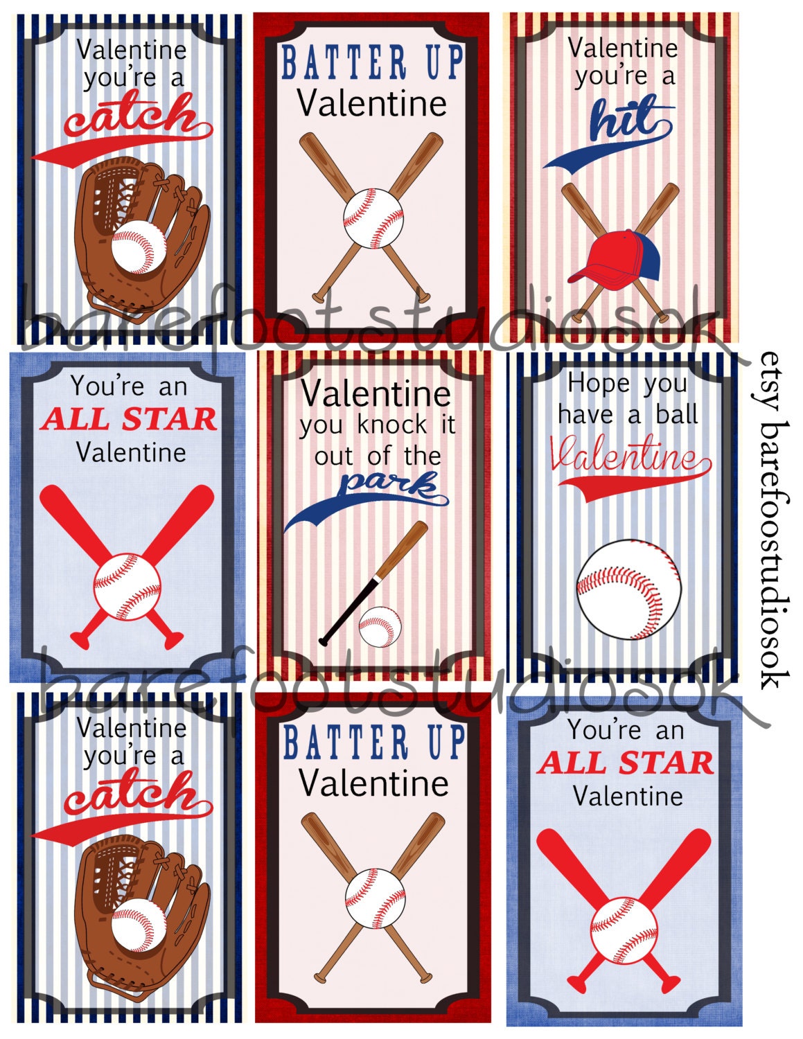 vintage-baseball-printable-valentines-8-5x11-digital-instant-etsy