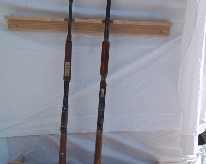 Rustic Dual Gun Rack, Reclaimed Wood Gun Rack, Railroad Spikes Gun ...