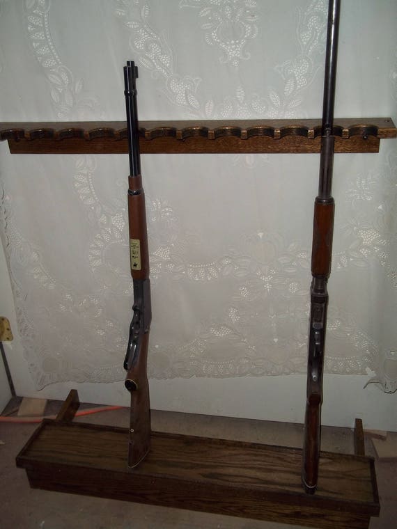 36 Closet Rifle Gun Rack Butt Rest Walnut Or Natural Etsy