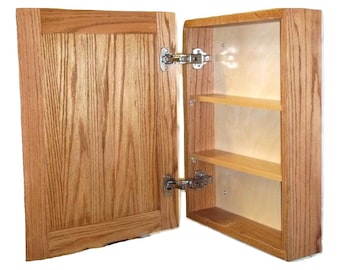 Wallmount Medicine Cabinet - Red Oak