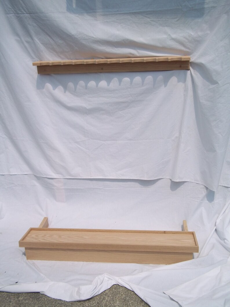 36 Closet Rifle/gun Rack & Butt Rest Unfinished Red Oak Etsy