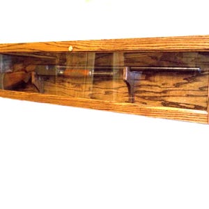 Locking Wall Display Gun Case -golden 0alk or Walnut Finish