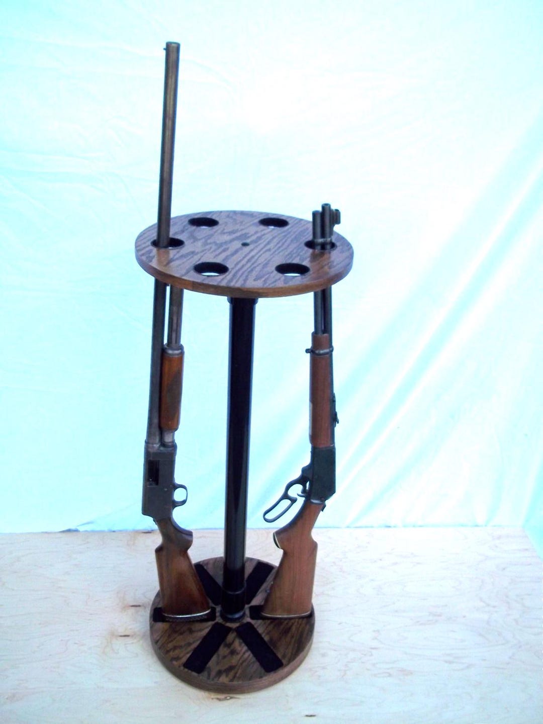 Revolving Axe Rack Revolving Red Oak 6 Gun Display Rack ~ Natural or Walnut Finish - Etsy