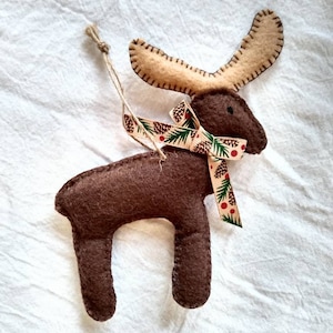 Moose Christmas Ornament Felt