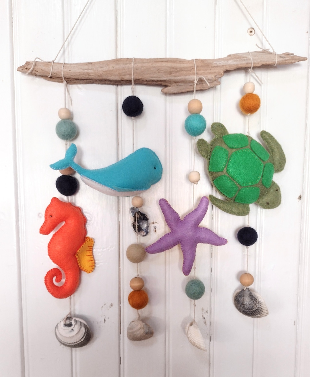 Sea Creatures Wall Hanging Nautical Nursery Wall Art Etsy