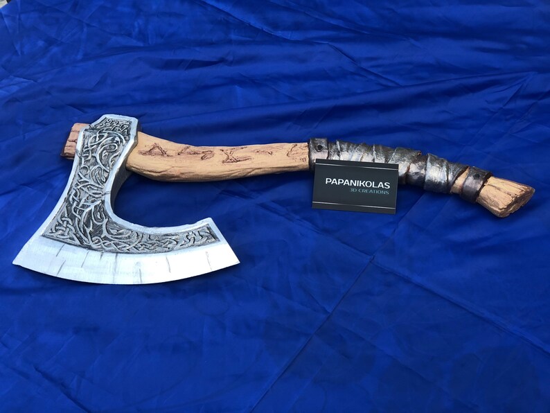 3D printed cosplay Celtic Viking axe Lifesize!!!