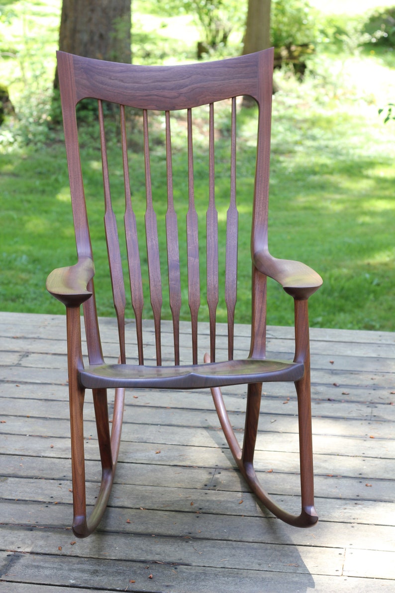Walnut Rocking Chair Maloof Inspired | Etsy