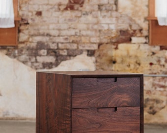 Modern 2 Drawer Nightstand