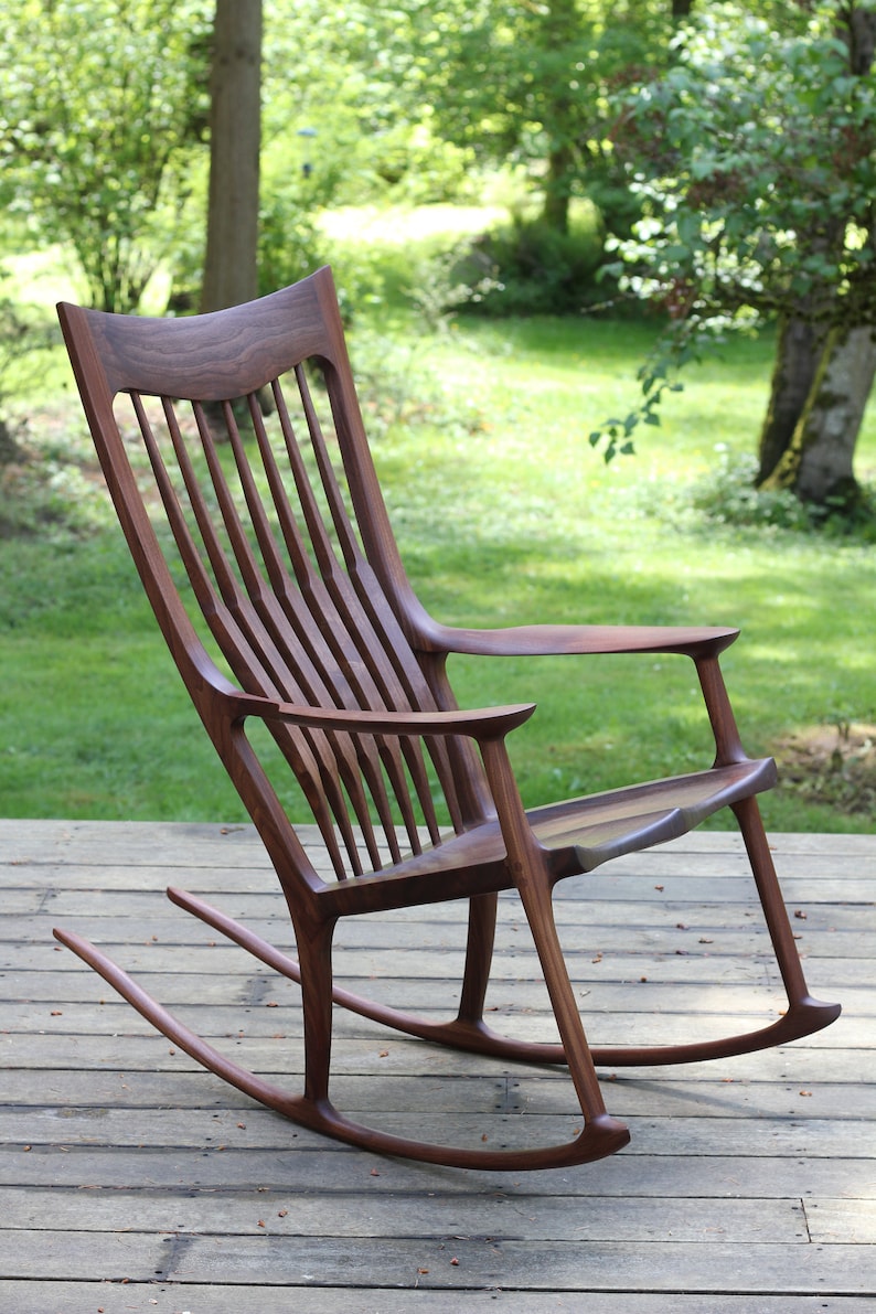 Walnut Rocking Chair Maloof Inspired | Etsy