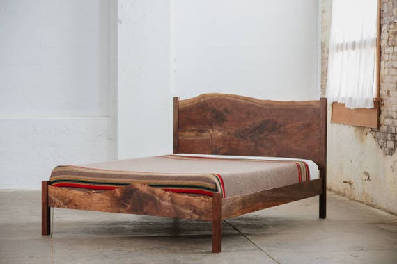 Live edge wood platform bed discount