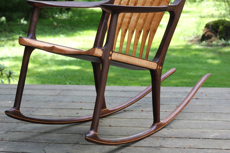 Walnut Rocking Chair Maloof Inspired | Etsy