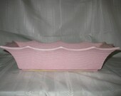 Ceramic Planter-Pink Vintage Planter-Scalloped Edge-Ripple Pattern-Vintage Floral Container-Retro Pink Home Decor-Mother 39 s Day Gift