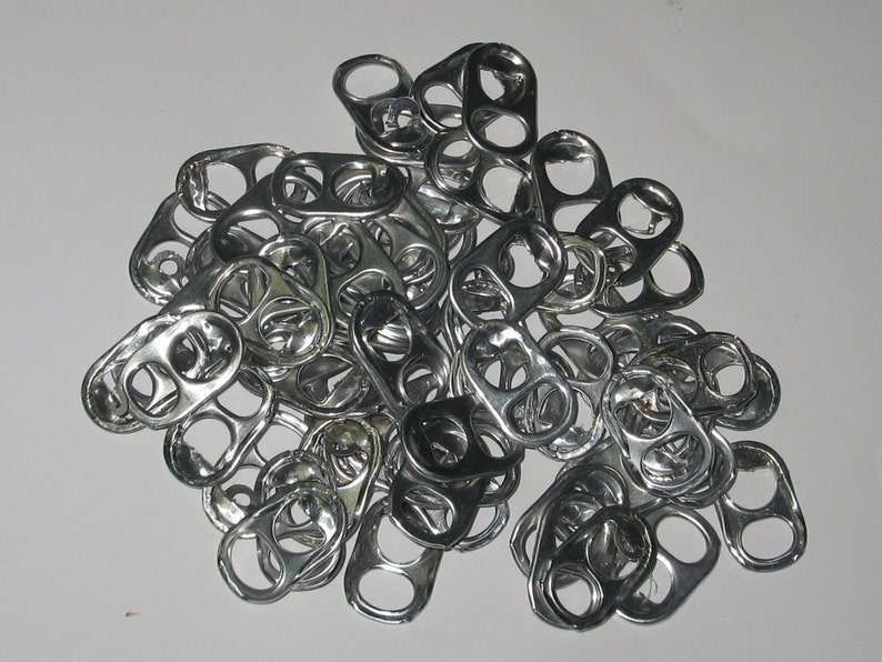 Soda Can TabsAluminum Pull TabsRecycled Metal Craft Etsy