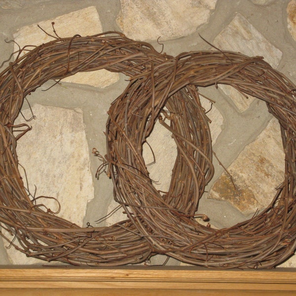 Grapevine Wreaths - Natural Handmade Vine Wreaths - Home Decor - Georgia Grown Vines - Rustic Wedding Decor - Country Home Decor - Hand Tied