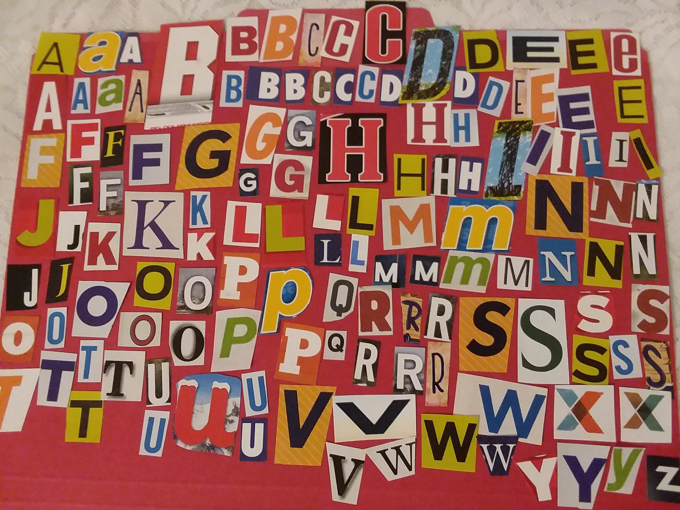 Magazine Letter Cutouts-magazine Clippings-100 Pieces-assorted Sizes ...