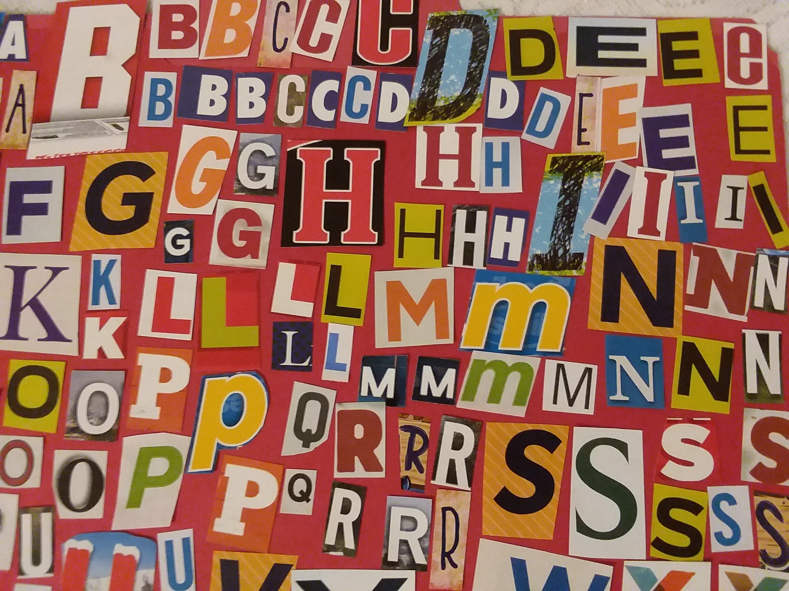 Magazine Letter Cutouts-magazine Clippings-100 Pieces-assorted Sizes ...