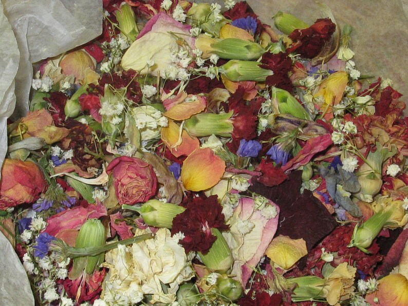 Dried Flower Potpourriwedding Toss Mixed Dried Flowersnatural