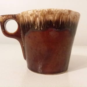 Brown Drip Glaze Pottery-Oven Proof Pottery-USA Mark Brown Drip Glaze Mug-Vintage Coffee Mug-Coffee Cup-O Ring Handle