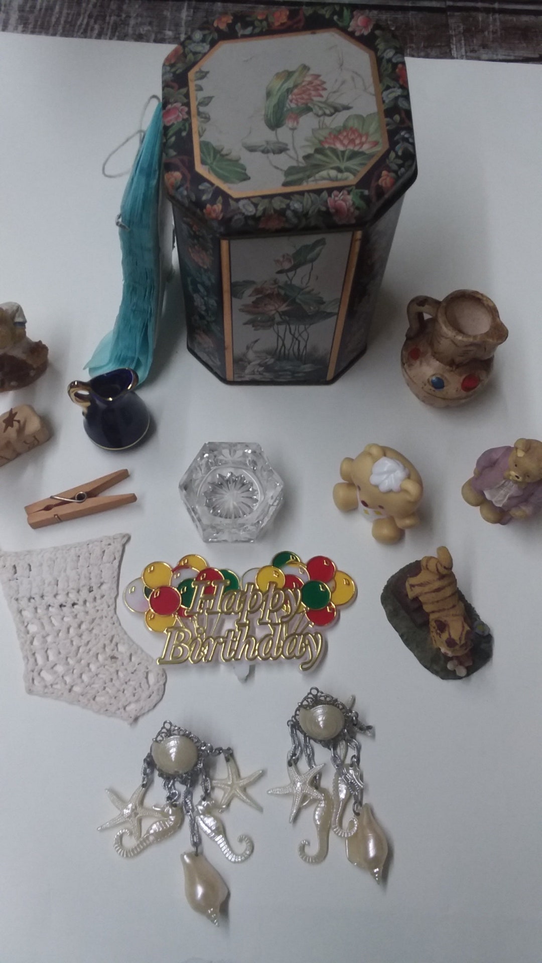 Junk Drawervintage Found Objectsdecorative Tinassorted Figurines