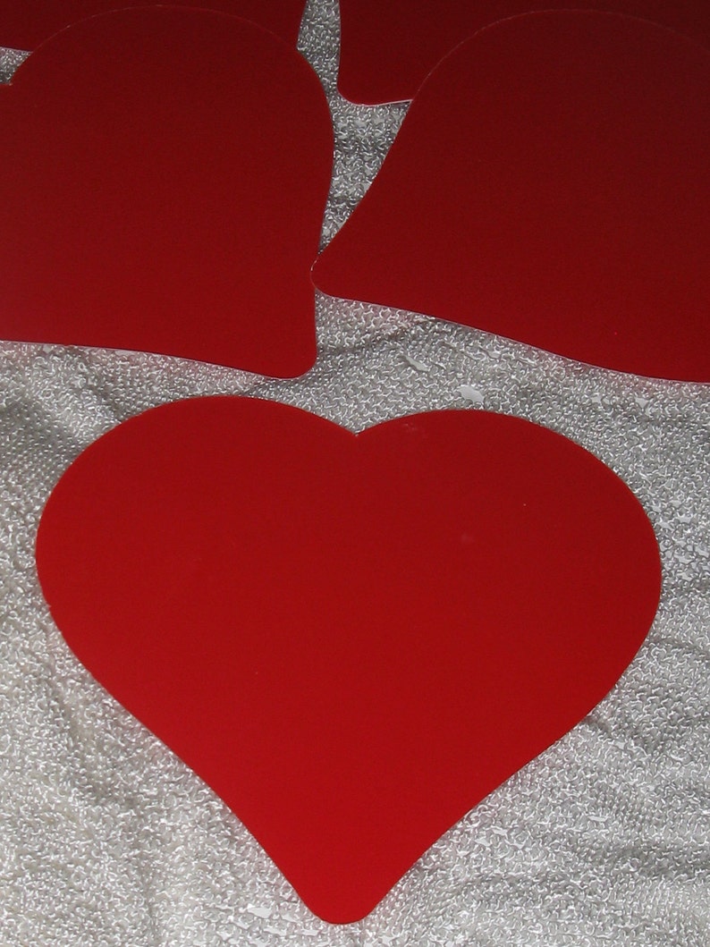 Valentine Heart Shape CutoutsRed Paper Cardstock Etsy