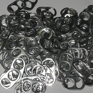 Soda Can Tabs-Aluminum Pull Tabs-Recycled Metal Craft Supply-Mixed Media Art Material-Pop Top Tabs-Drink Tabs-School Project Supply