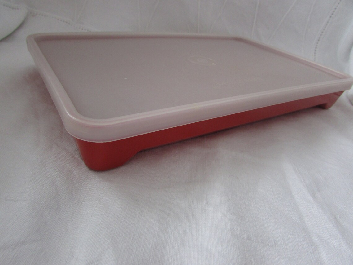 Vintage Tupperware Red Meat/deli Keeper With Lid Marinade Etsy