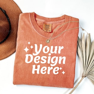 Comfort Colors C1717 Yam Shirt Mockup Comfort Colors Yam Mockup Halloween Comfort Color 1717 flat lay