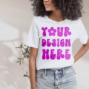 White Bella Canvas 3001 Mockup White T-shirt Mockup Styled Shirt Mockup Fall Mockup White T-Shirt Mockup White Tshirt mock