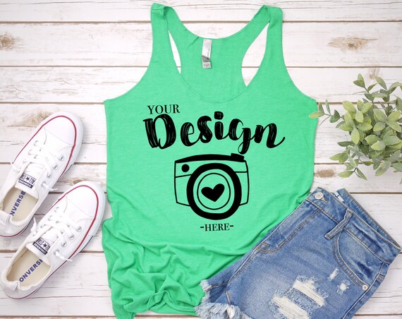 Next Level 6733 Envy Tank Flat Lay Racerback Tank
