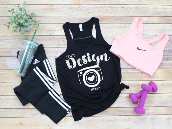 T-Shirt Mock Up Bella Canvas 8800 Tank Flat