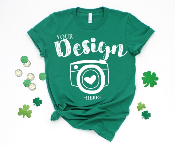 St Patricks Day Mockup Flat Lay Bella Canvas 3001 St Patricks Day Mockup Flat Lay Bella Canvas 3001