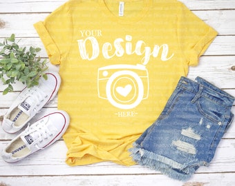 Download Yellow Shirt Mockup Etsy