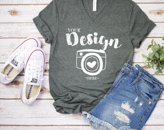 V Neck Flat Lay Etsy