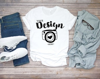 Download Free Bella Canvas 3001 white Unisex T-shirt Mock Up, T-Shirt Mock Up, Mock Up men black tee mockup bella canvas mockup black t-shirt mockups fall PSD Template