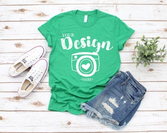 Green Tshirt Mockup Etsy