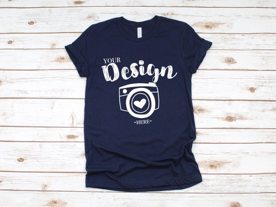 Bella Canvas 3001 Navy Flat Lay Mockup Mock Bella Canvas 3001 Navy Flat Lay Mockup Mock