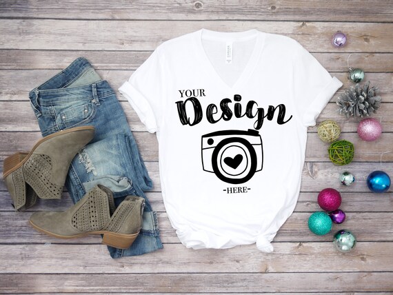 Download Bella Canvas Mockup 3005 White Unisex T Shirt Mock Up Shirt Mockups Free Update PSD Mockup Templates