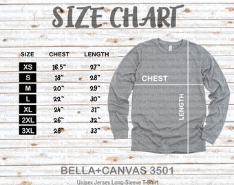Print Size Chart Etsy