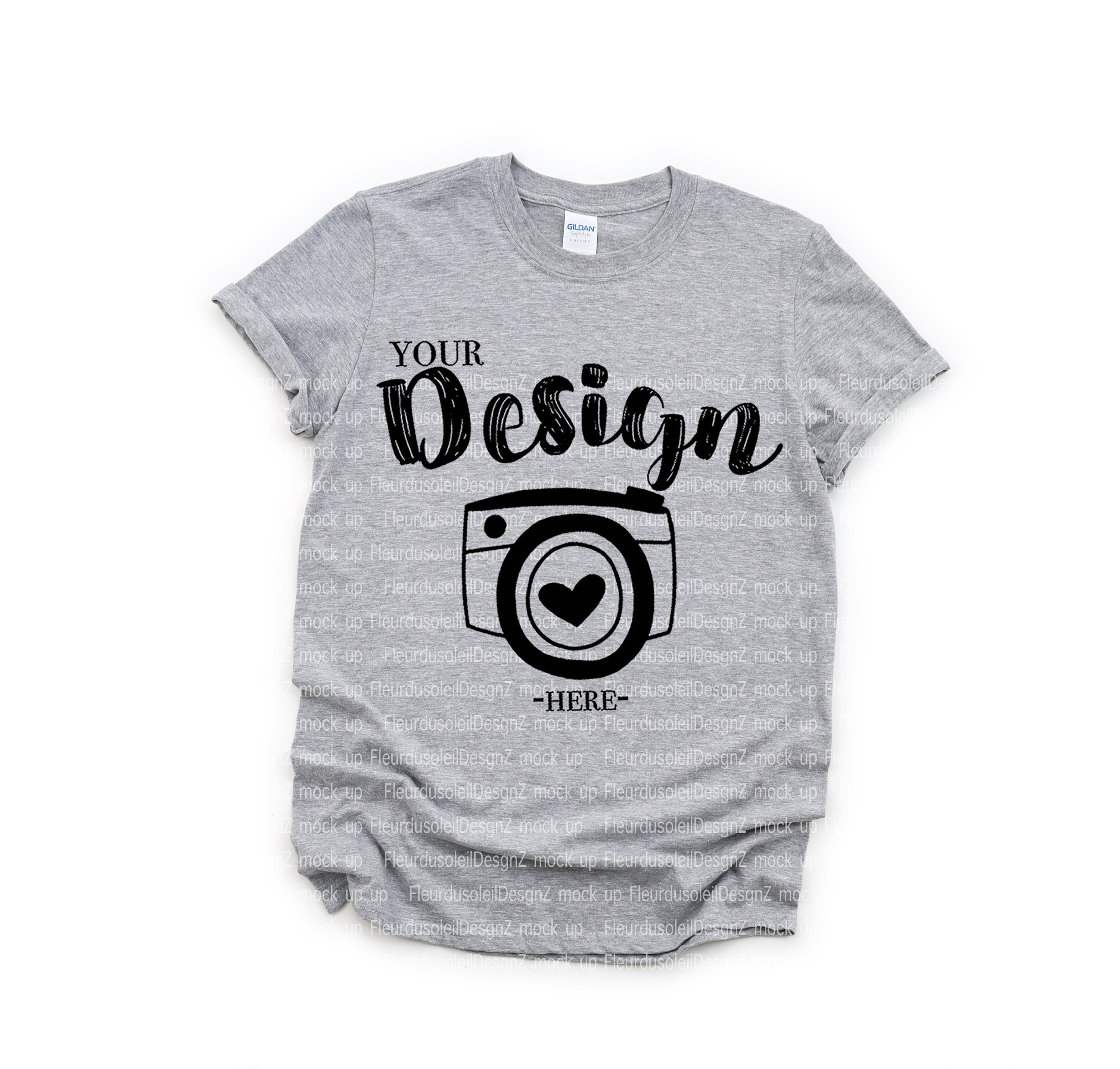 Download Gildan 64000 Sport Grey Unisex TShirt mockup Gildan ...