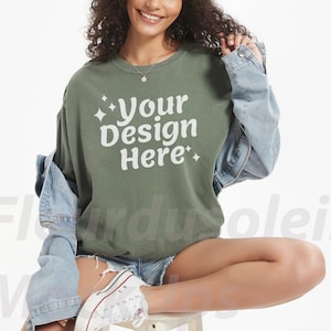 Comfort Colors 1717 Mockup Bundle Comfort Colors C1717 Tshirt Mockup Bundle CC 1717 T-Shirt Mock-up Bundle Real Model mockups image 10